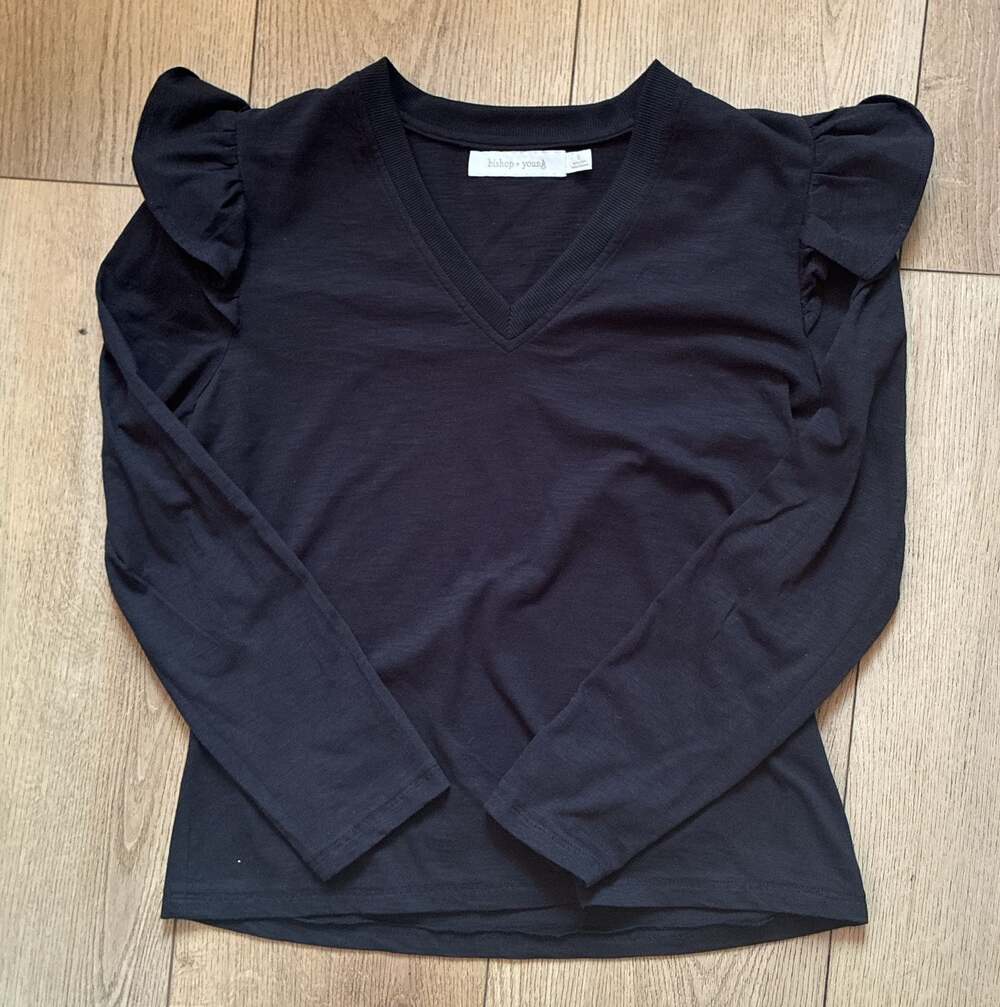 *Anthropologie bishop + young Women's Black Long Sleeve-Size S-NWOT